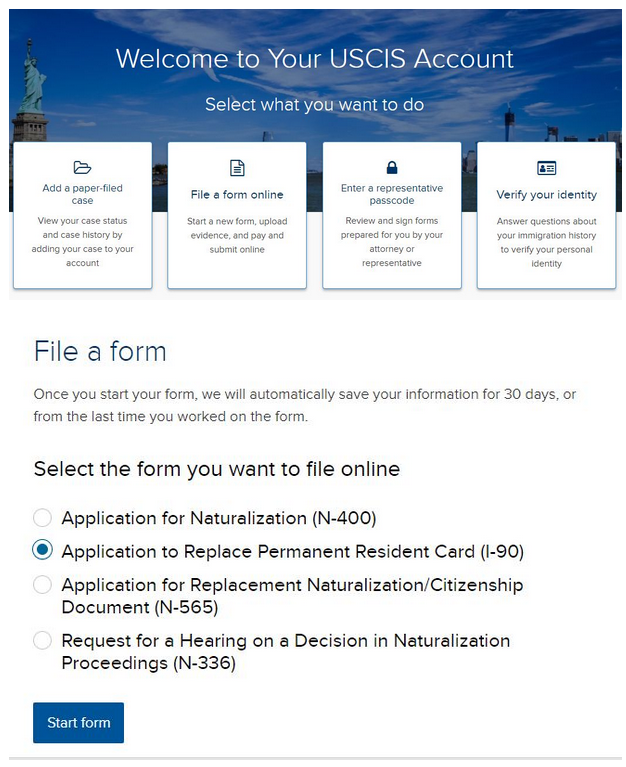 美國移民局在線系統(USCIS)更新綠卡2